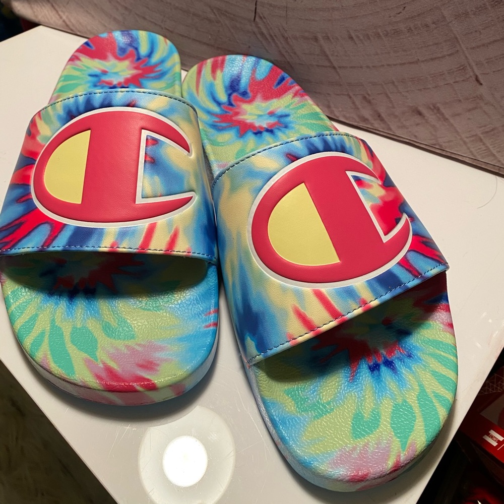 Champion Tie Dye Slides Sandals